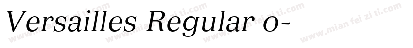 Versailles Regular o字体转换